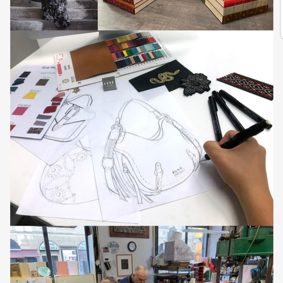 EVVE MILANO Roses Brown Vegan Leather Satchel - Picture 13 of 13